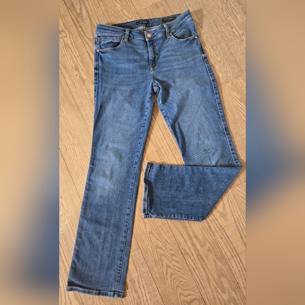 Guess Women's Straight Leg Jeans - Blue
